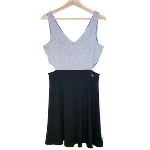 Guess Black and Gray Dress with Triangle Cutouts